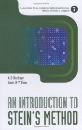 book An Introduction to Stein's Method