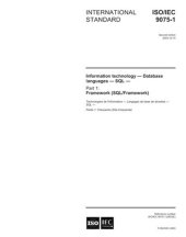 book ISO IEC 9075-1:1999, Information technology - Database languages - SQL - Part 1: Framework (SQL Framework)