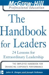 book The Handbook for Leaders: 24 Lessons for Extraordinary Leaders