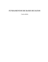 book Fundamentos de Bases de Datos - 4ta Edicion  Spanish