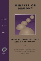 book Miracle or Design?: Lessons from the East Asian Experience (Overseas Development Council)