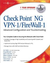 book Check Point NG VPN-1 Firewall-1: Advanced Configuration and Troubleshooting