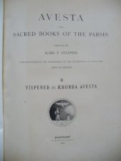 book Avesta, the Sacred Books of the Parsis, Vol. 2