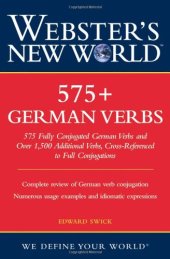 book Webster's New World 575+ German Verbs (Webster's New World)