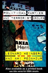 book Political Parties and Terrorist Groups (Routledge Studies in Extremism and Democracy)