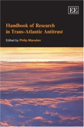 book Handbook of Research in Trans-Atlantic Antitrust (Elgar Original Reference)