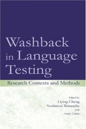 book Washback in Language Testing: Research Contexts and Methods