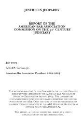 book Justice in Jeopardy: Report of the American Bar Association Commission on the 21st Century Judiciary