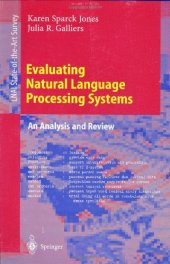 book Evaluating Natural Language Processing Systems: An Analysis and Review