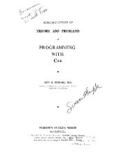 book Schaum's Outline of Programming with C ++