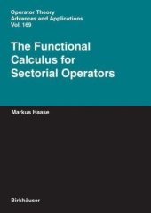 book Functional Calculus for Sectorial Operators