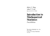 book Introduction to Mathematical Statistics 