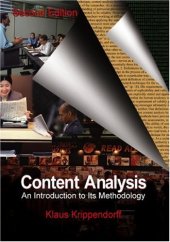 book Content Analysis: An Introduction to Its Methodology