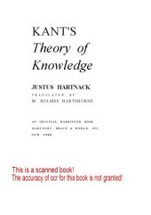 book Kant's theory of knowledge