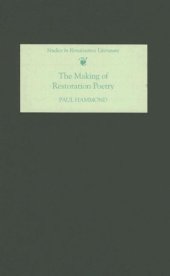 book The Making of Restoration Poetry (Studies in Renaissance Literature)