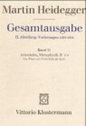 book Aristoteles: Metaphysik IX, 1-3: Vom Wesen und Wirklichkeit der Kraft (Sommersemester 1931)