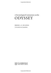 book A Narratological Commentary on the Odyssey