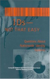 book Ids-Not That Easy: Questions About Nationwide Identity Systems (Compass series)