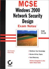 book MCSE: Windows 2000 Network Security Design Exam Notes(tm)