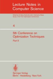 book 5th Conference on Optimization Techniques Part I