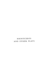 book Rhinoceros and other Plays