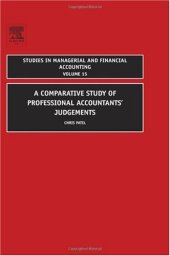 book A Comparative Study of Professional Accountants' Judgements, Volume 15 (Studies in Managerial and Financial Accounting) (Studies in Managerial and Financial Accounting)