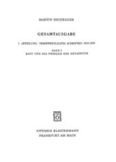 book Kant und das Problem der Metaphysik (1929)