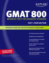 book Kaplan GMAT 800, 2007-2008 Edition