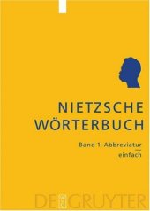 book Nietzsche-Wörterbuch: Abbreviatur-einfach  German