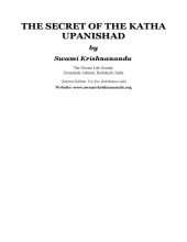 book Secret of the Katha Upanishad