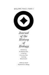 book Journal of the History of Biology, Vol. 2, No. 1