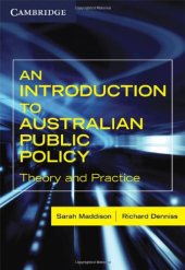 book An Introduction to Australian Public Policy: Theory and Practice