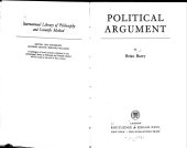 book Political Argument: International Library of Philosophy and Scientific Method