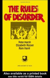 book The Rules of Disorder (Social Worlds of Childhood)