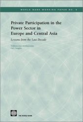 book Private Participation in the Power Sector in Europe and Central Asia: Lessons from the Last Decade (World Bank Working Papers)