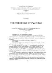 book The Theology of Paul Tillich
