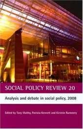 book Social Policy Review 20: Analysis and Debate in Social Policy, 2008