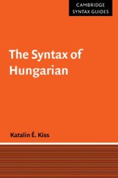 book The Syntax of Hungarian