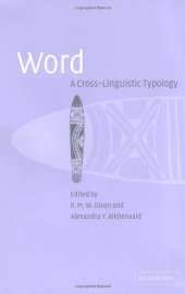 book Word: A Cross-linguistic Typology