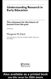 book Understanding Research in Early Education  The relevance for the future of lessons from the past