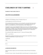 book Children of the Vampire (Diaries of the Family Dracul 02)