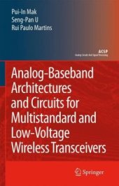 book Analog-Baseband Architectures and Circuits: For Multistandard and Low-Voltage Wireless Transceivers