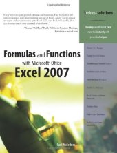 book Formulas and functions with Microsoft Office Excel 2007