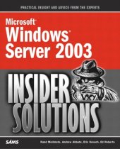 book Microsoft Windows Server 2003 Insider Solutions