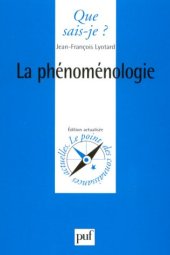 book La phénoménologie (Que sais-je?)