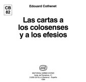 book Las Cartas a los Colosenses y a los Efesios