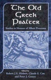 book The Old Greek Psalter: Studies in Honour of Albert Pietersma