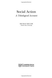 book Social Action: A Teleological Account