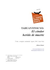 book TAHUANTINSUYO: El cóndor herido de muerte. Historia precolombina  de los Incas  Spanish