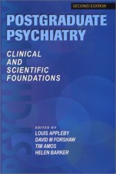 book Postgraduate Psychiatry: Clinical and Scientific Foundations